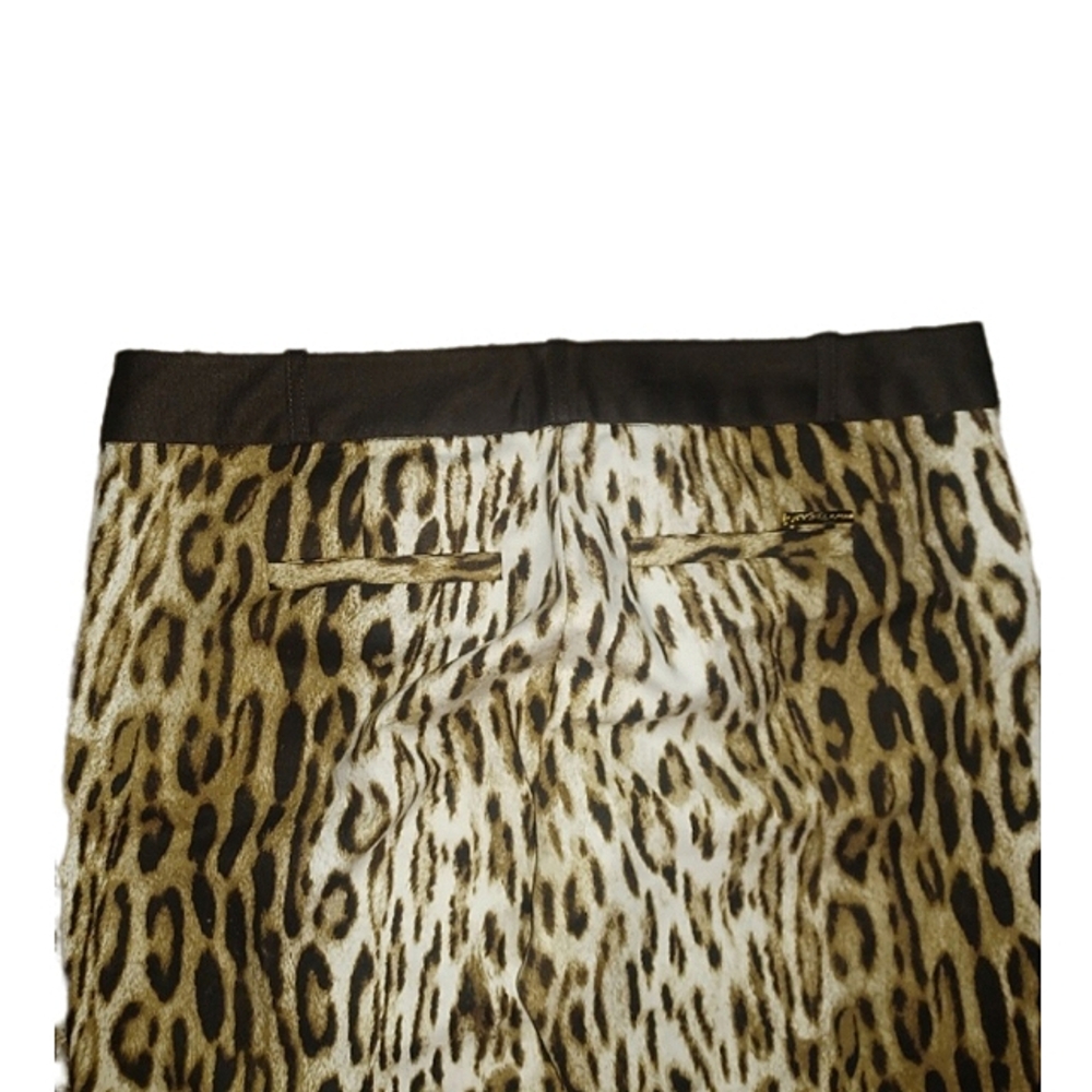 Michael Kors Brown Animal Print Pants - Picture 5 of 7